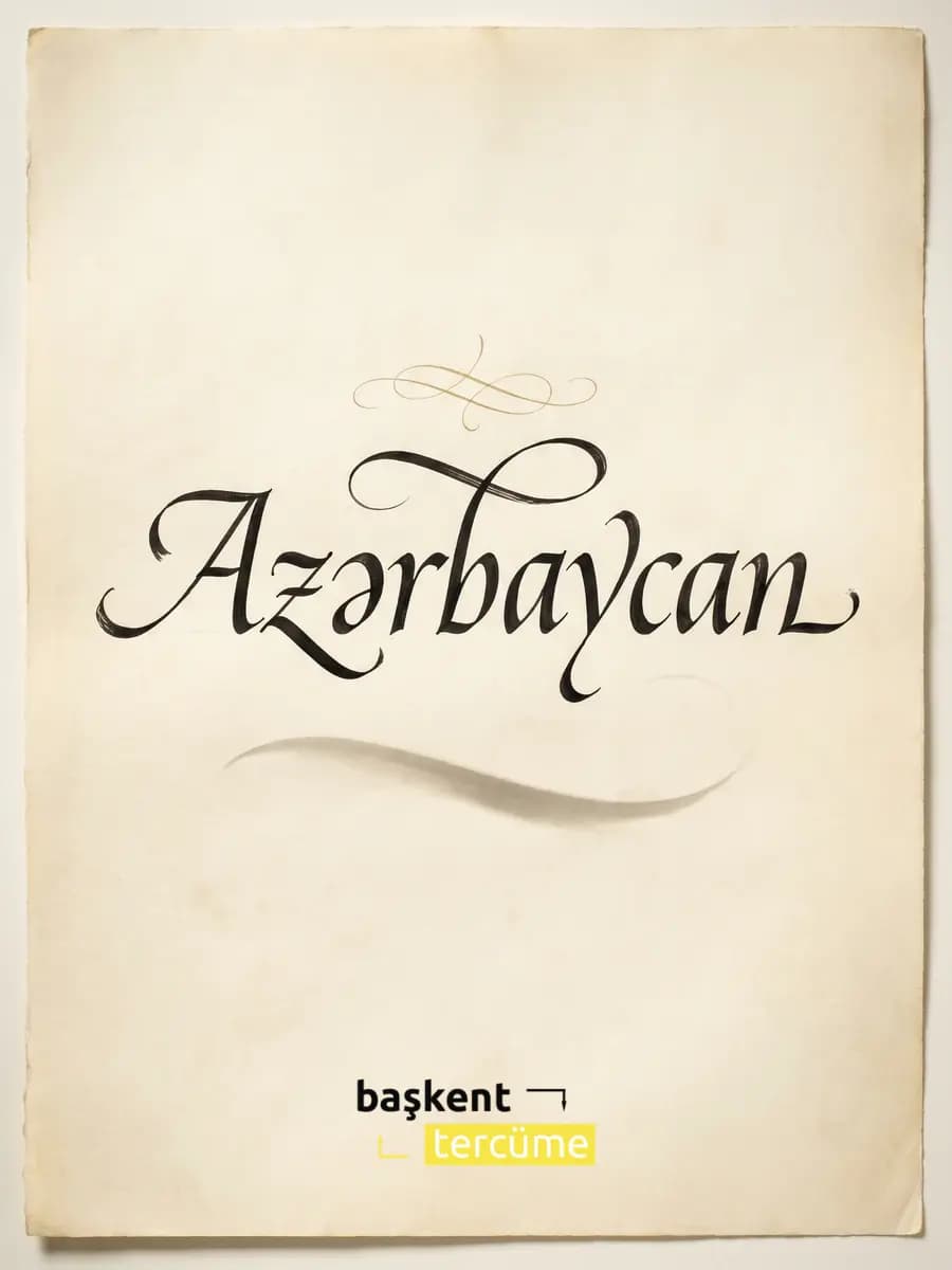 Latin harfli Azərbaycan kaligrafi kapağı, Başkent Tercüme