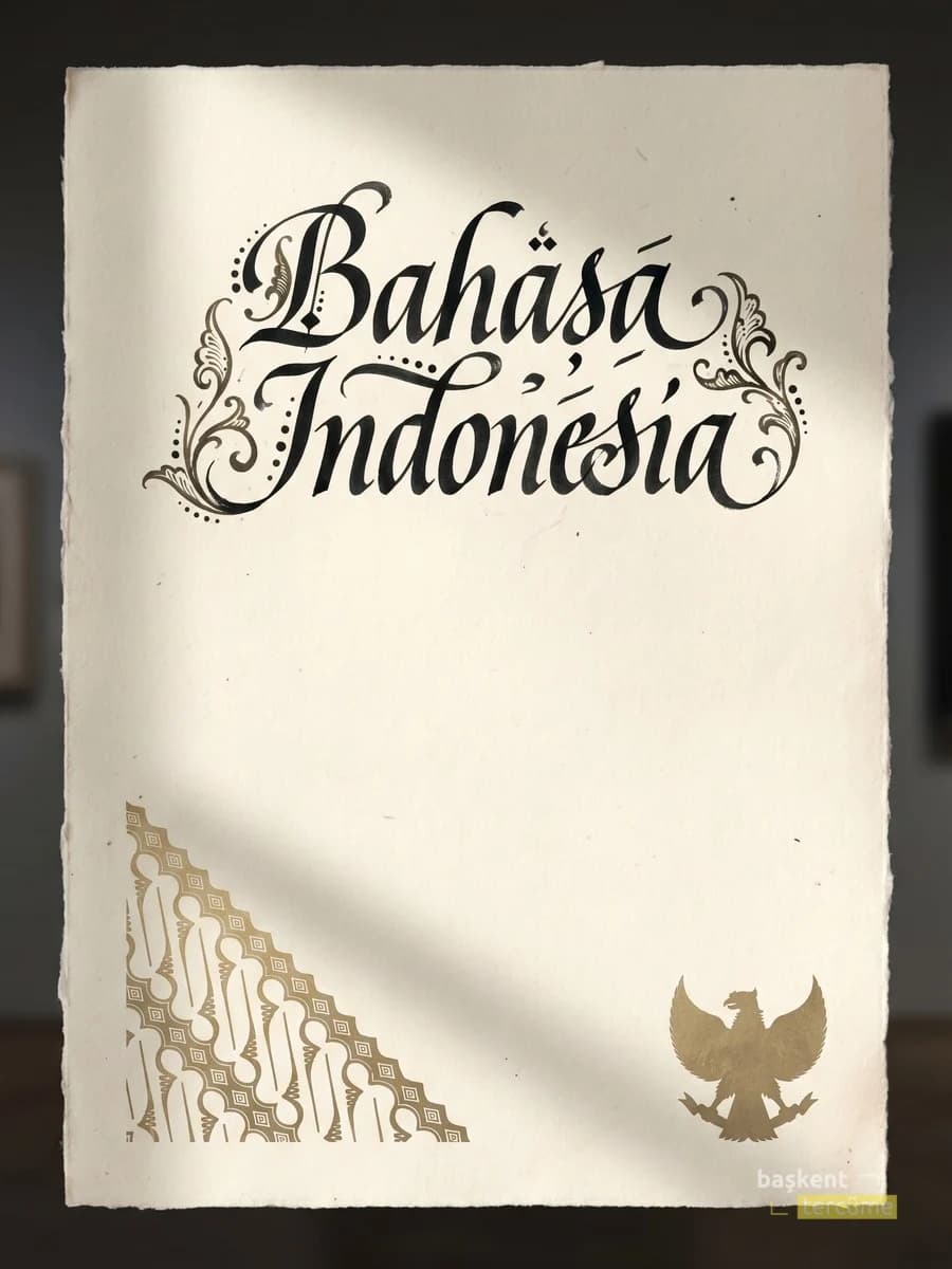 Bahasa Indonesia hat sanatı kapağı, Başkent Tercüme
