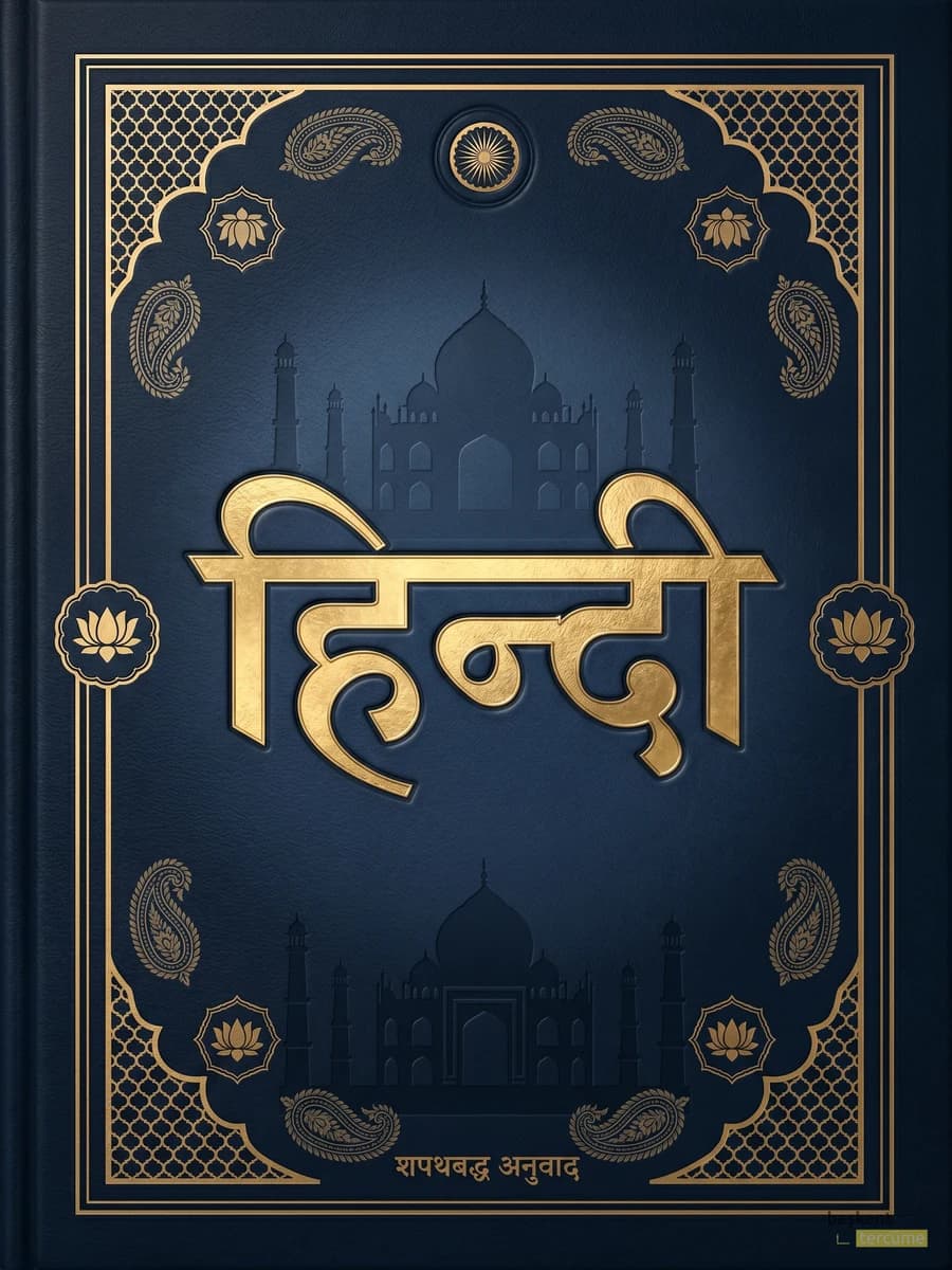 हिन्दी Devanagari hat sanatı kapağı, Başkent Tercüme