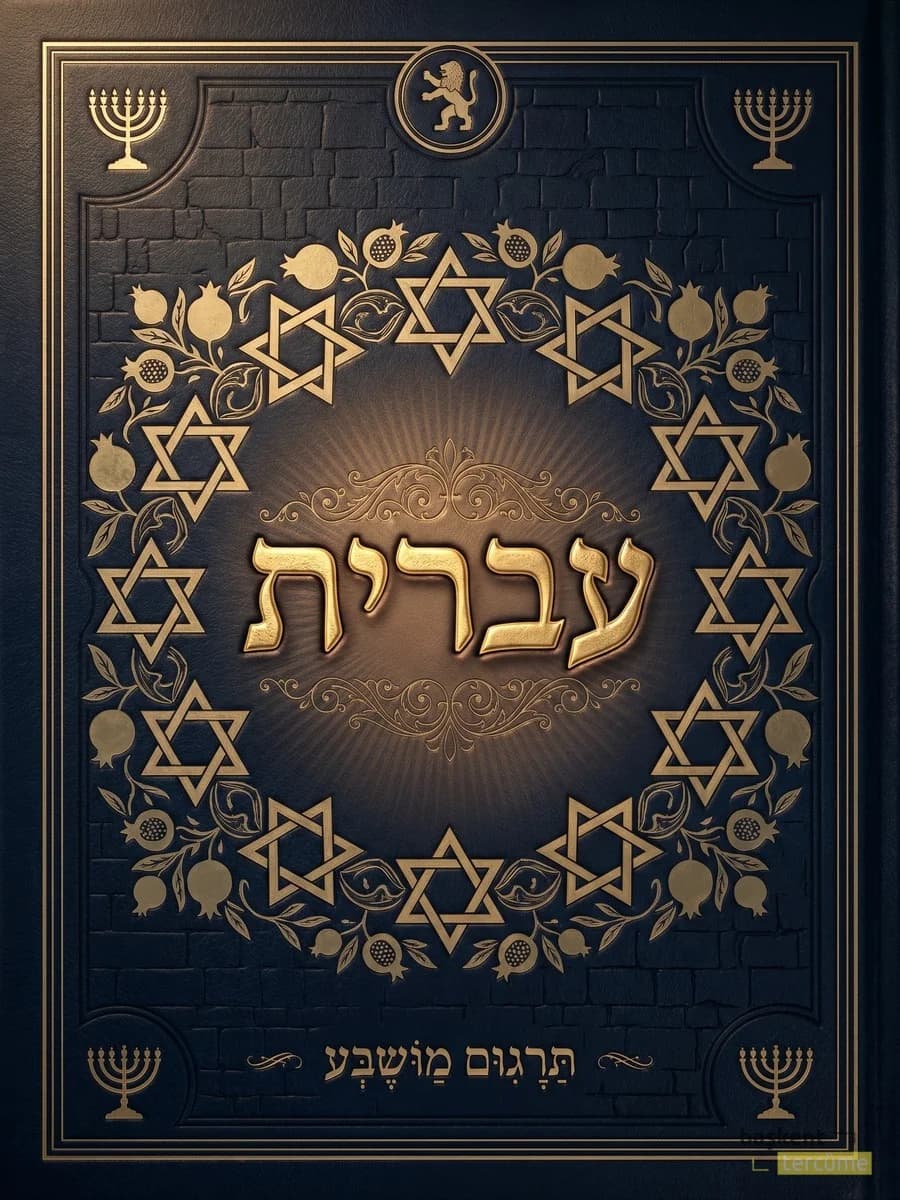 Ashurit Aleph-Bet עברית hat sanatı kapağı, Başkent Tercüme