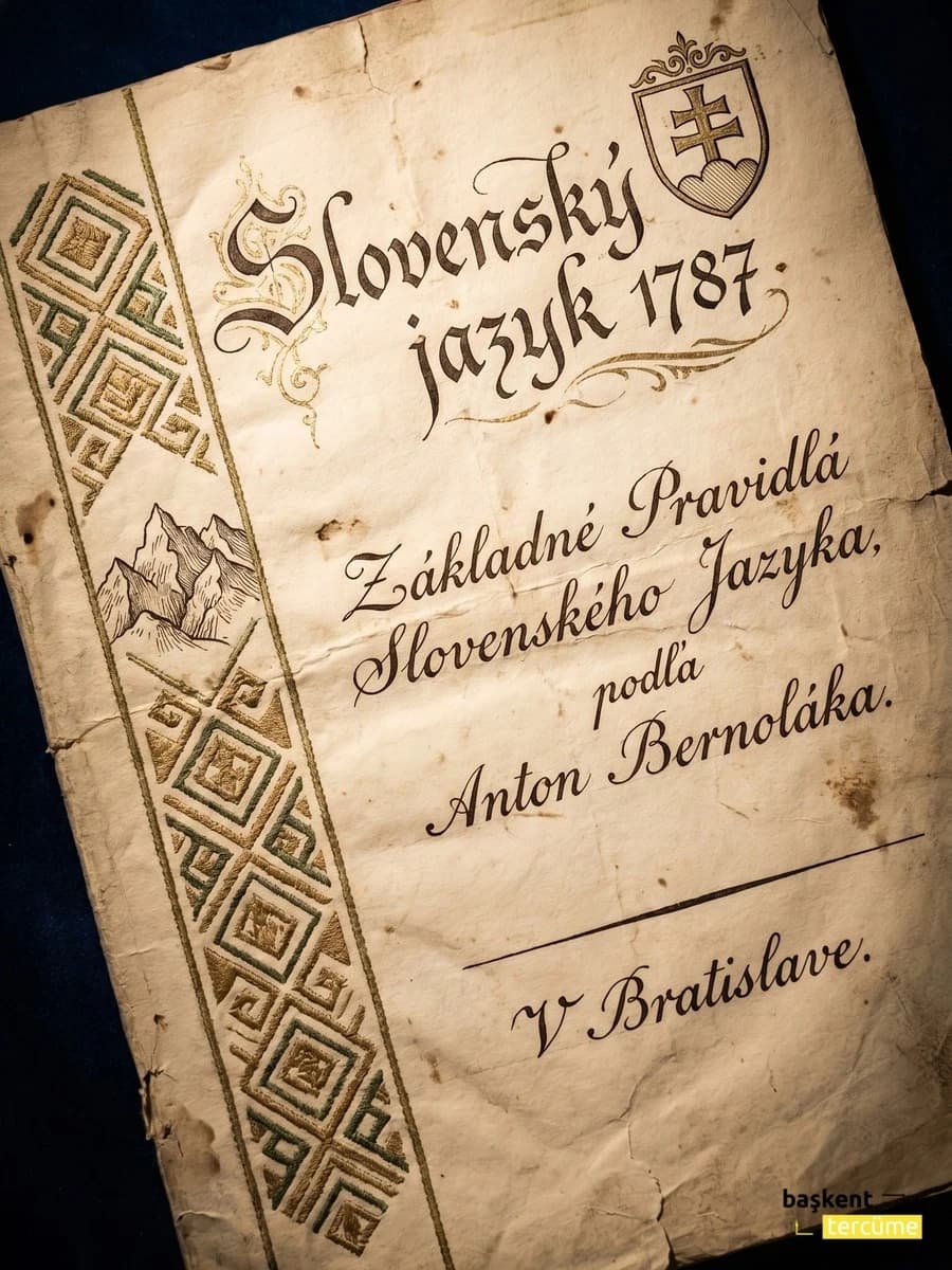 18. yüzyıl Anton Bernolák dönemi Slovak Tatra Bernolákovčina el yazması kapak, Başkent Tercüme